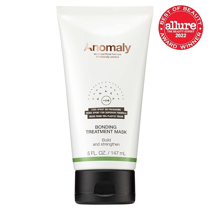 Anomaly Bonding Treatment Mask with Keratin for Dry & Damaged Hair | Strengthen & Protect | Sulfate Free & Paraben Free | Eco Friendly & Sustainable Packaging from Ocean Plastic, 5 fl. oz., white