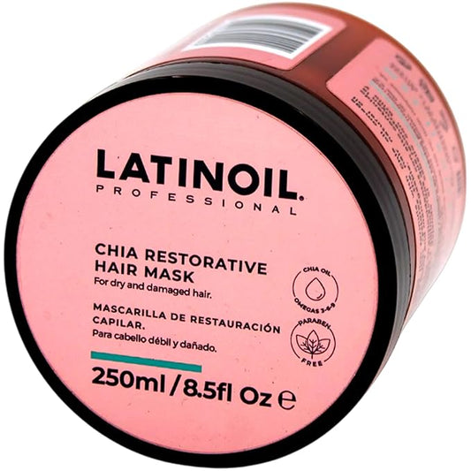 Chia Oil Hydration Hair Mask, Hair Mask for Damaged Hair, Deep Conditioning Hair Mask with Chia Oil, Antioxidants and Omega 3-6-9, Hair Treatment for Dry Damaged Hair, 250 mL