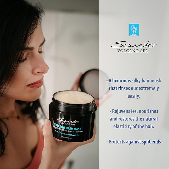 Volcano Hair Mask 200ml – Deep Hair Mask for Dry Damaged Hair – Reduces Breakage & Enhances Shine – Hair Treatment Mask for Dry, Damaged & Frizzy Hair