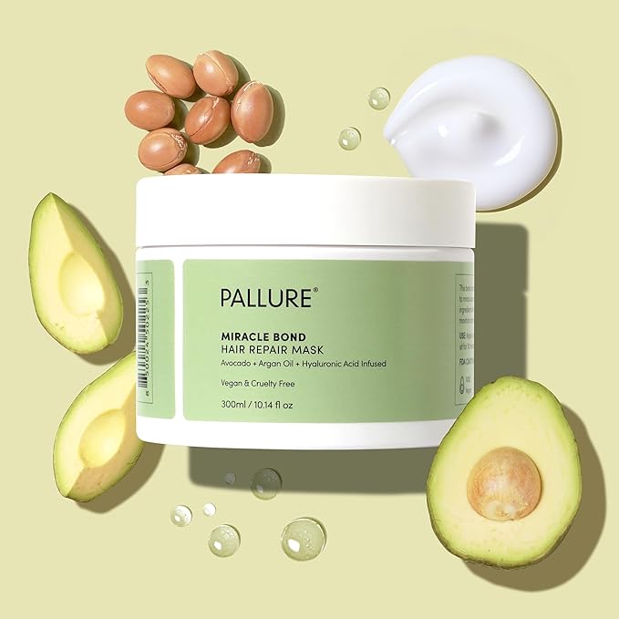 Miracle Bond Mask To Support Thicker, Voluminous, Fuller Looking Hair, Infused with Hyaluronic Acid, Biotin, Avocado and Argan Oil, 8.45 Fl Oz