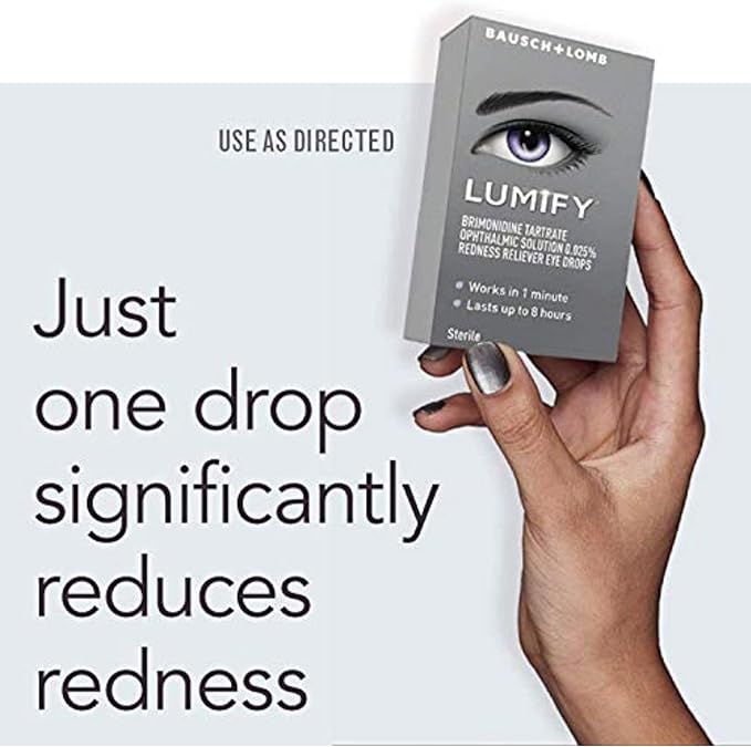 LUMIFY Redness Reliever Eye Drops, For Whiter & Brighter Looking Eyes, 0.17 Fl Oz (5 mL)