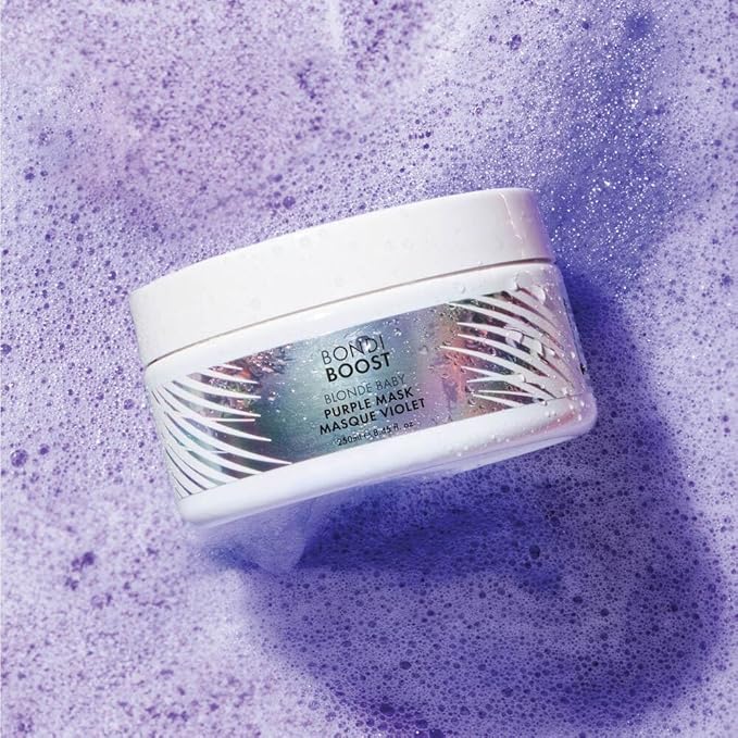 BONDIBOOST Blonde Baby Purple Mask [8.45 fl oz], Hair Treatment for Toning + Nourishing Blonde Hair, Brightening + Hydrating Toner + Color Repair Mask Reduces Yellow Hue, Sulfate Free Formula