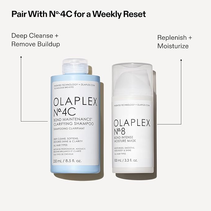 Olaplex No. 8 Bond Intense Moisture Hair Mask, Adds Smoothness & Nourishes for Visibily Healthy Hair, For All Hair Types & Treats Damaged Hair, 3.3 fl oz