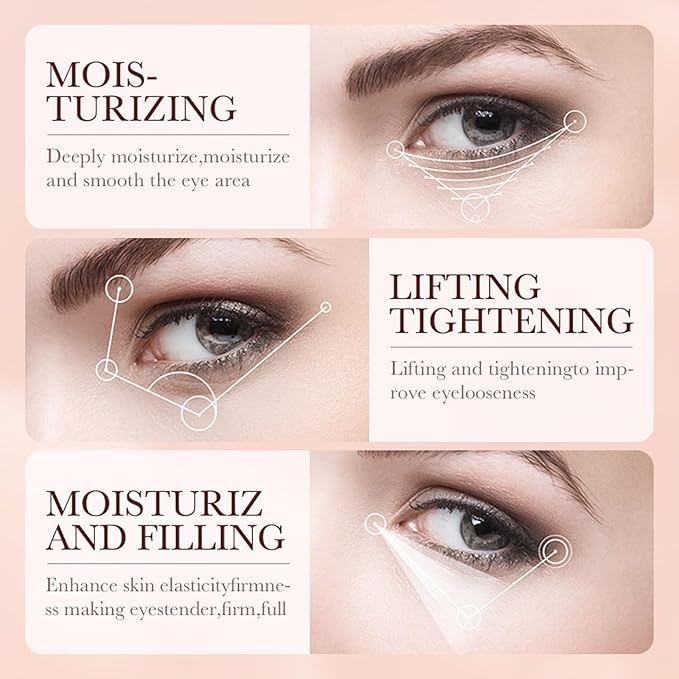 Retinol Under Eye Balm Stick, Anti-Aging Retinol Eye Stick for Dark Circles and Puffiness, Smooth Wrinkle Fine Lines, Firm Skin, Non Greasy, Hydrating and Nourish on the Skin Around the Eyes